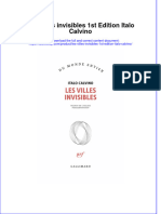 Ebookstep - 229full Download Les Villes Invisibles 1St Edition Italo Calvino Online Full Chapter PDF