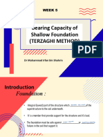 Bearing Capacity of Shallow Foundation (TERZAGHI METHOD)