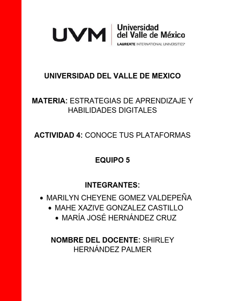 Estrategias de Aprendizaje Colaborativo UVM | PDF