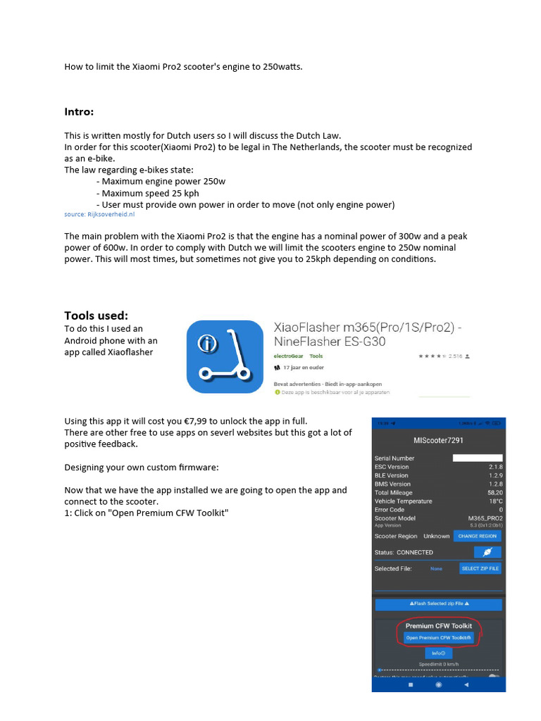 How To Limit The Xiaomi Pro2 Scooter | PDF | Mobile App | Mobile Software