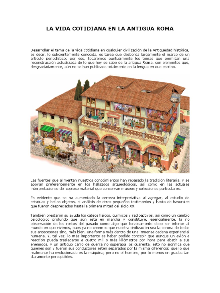 Vida Cotidiana en la Antigua Roma | PDF | Eneas | imperio Romano, image size:768x1024