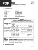 Sesion de Aprendizaje Adicion Con Canje