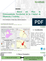 Componente Rural Del Plan de Ordenamiento Territorial de La Ciudad de Montería, Córdoba.