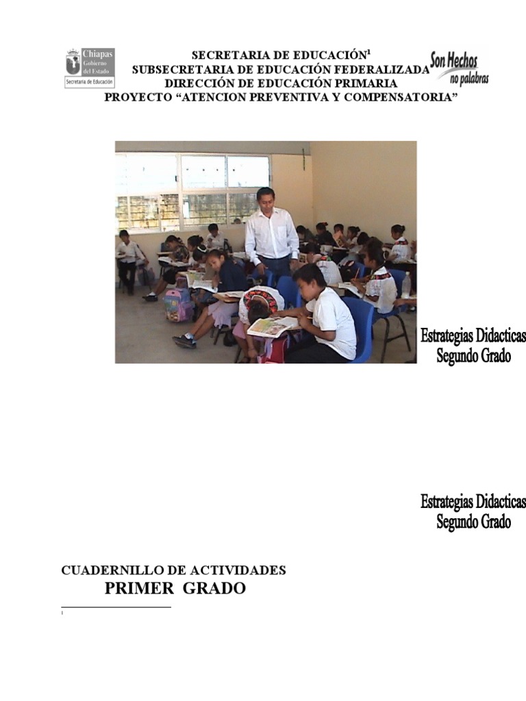 Cuadernillo de Actividades 1° Grado | PDF | Educación primaria | Maestros