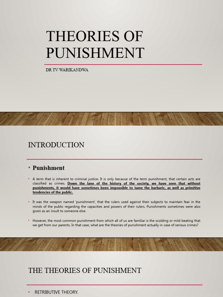 Theories Of Punishment