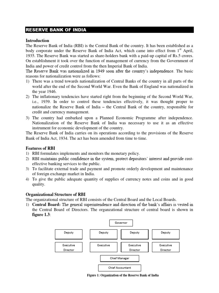 RBI Notes | PDF | Reserve Bank Of India | Banks