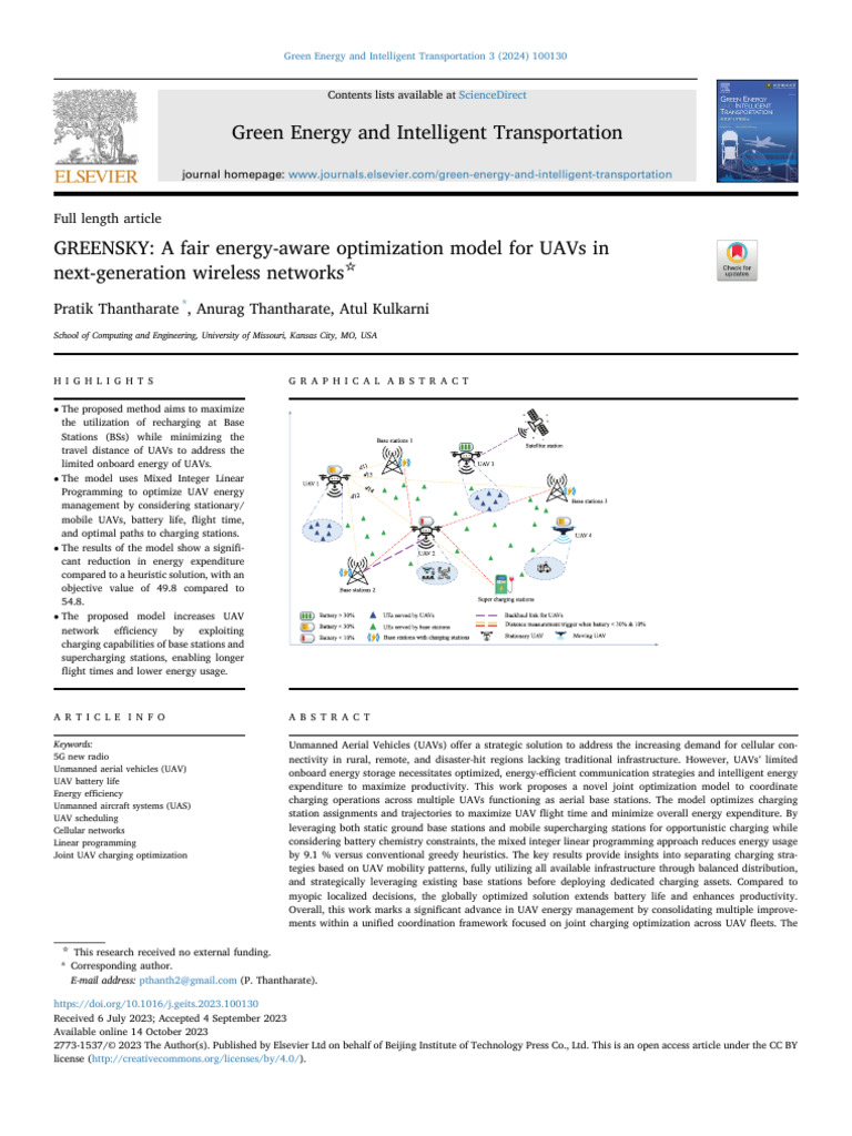 Energy-Efficient UAV Optimization Model | PDF | Unmanned Aerial Vehicle ...