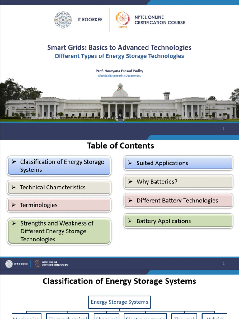 Different Types of Energy Storage Technologies | PDF | Energy Storage ...