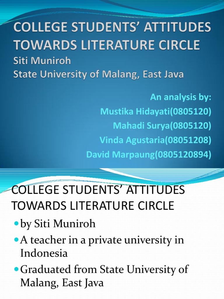 College Students' Literature Circle Attitudes | PDF | Reading ...