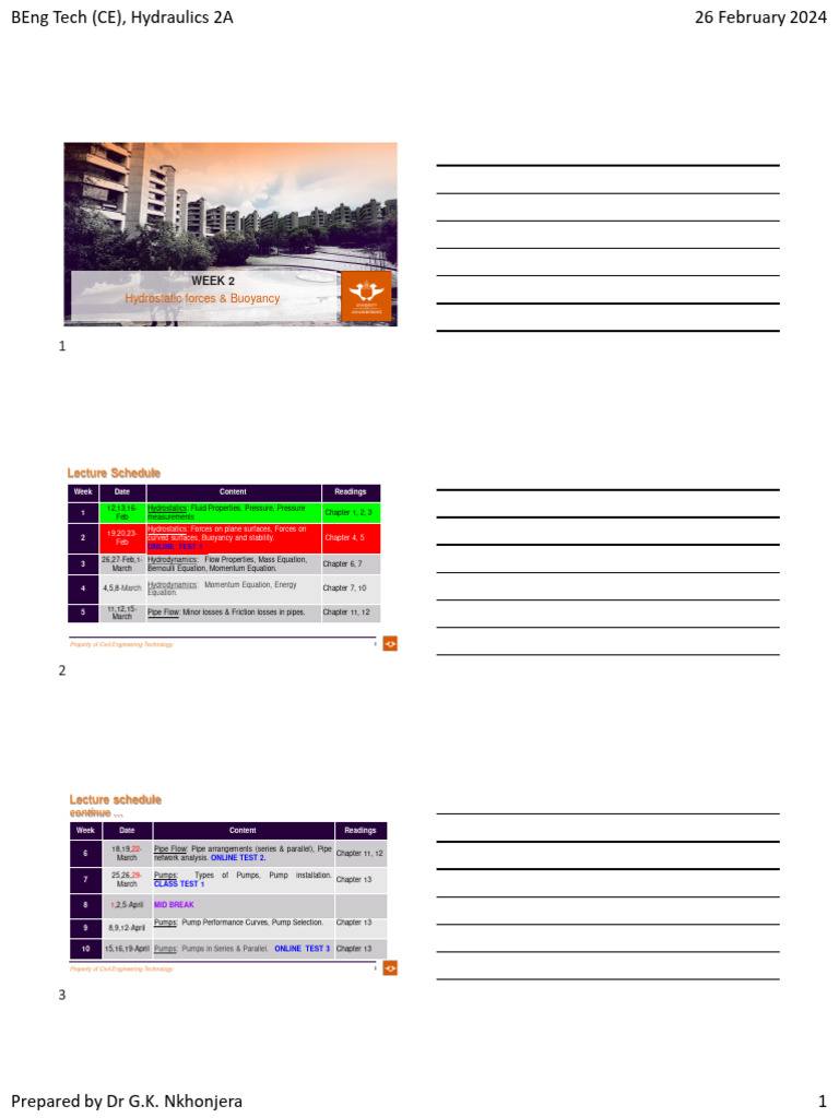 Week 2 Hydrostatic Forces Buoyancy Pdf Buoyancy Gases