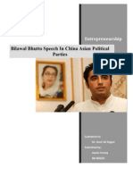 Bilawal Bhutto Speech in China Asian Political Parties