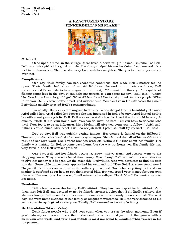 Fractured Story Tinkerbell's Mistake | PDF