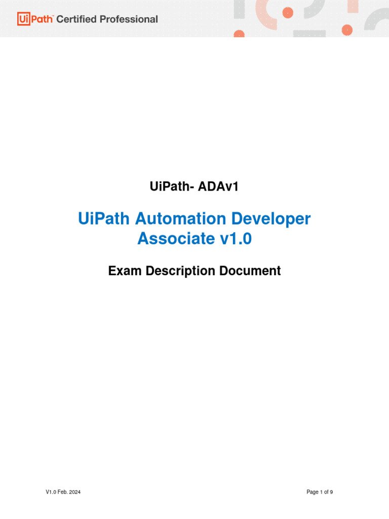 UiPath Automation Developer Associate Exam | PDF | Microsoft Excel ...