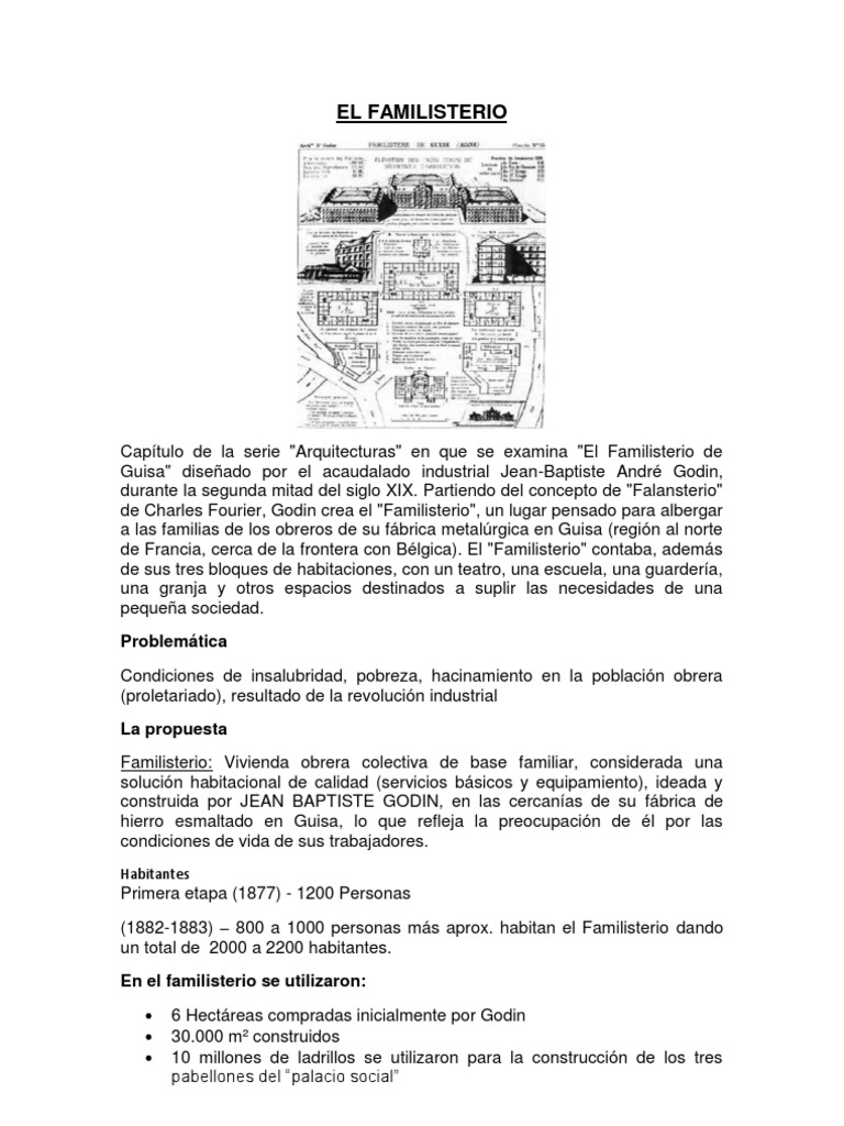 EL FAMILISTERIO  Política