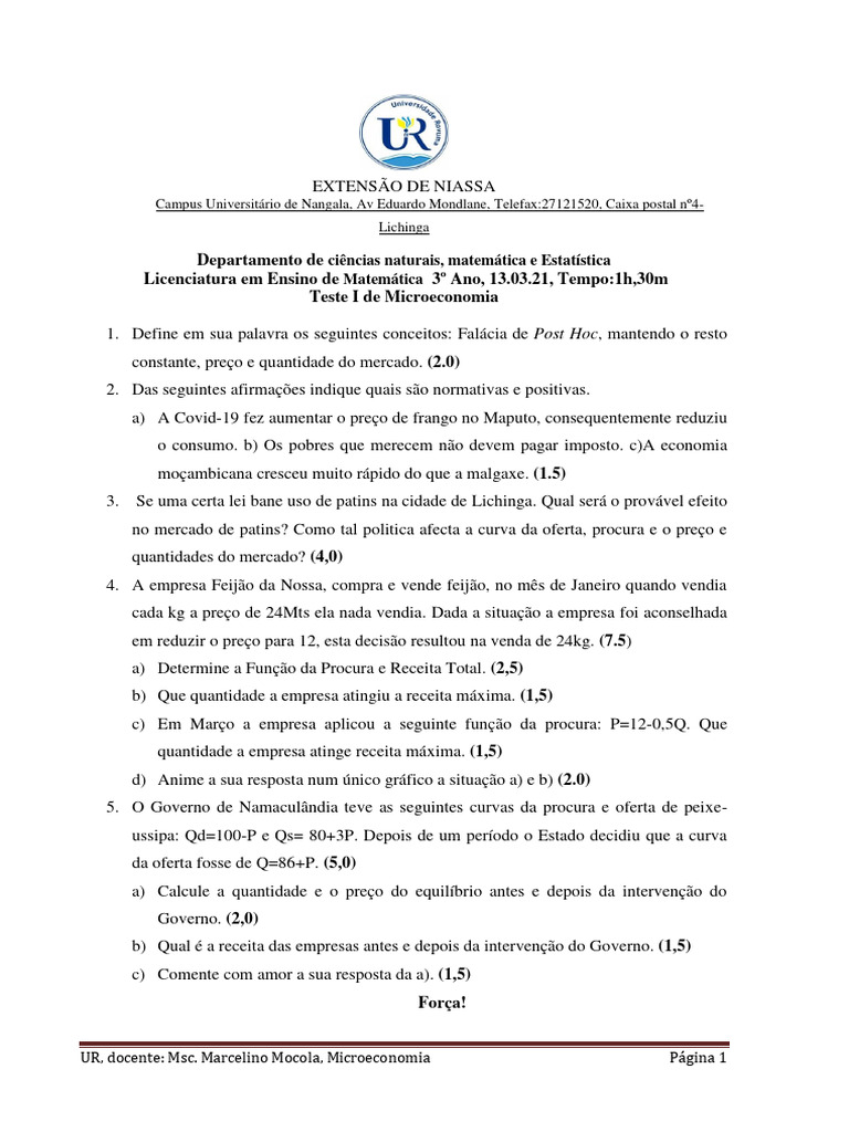 Guia de teste micro 1 pdf demanda economia
