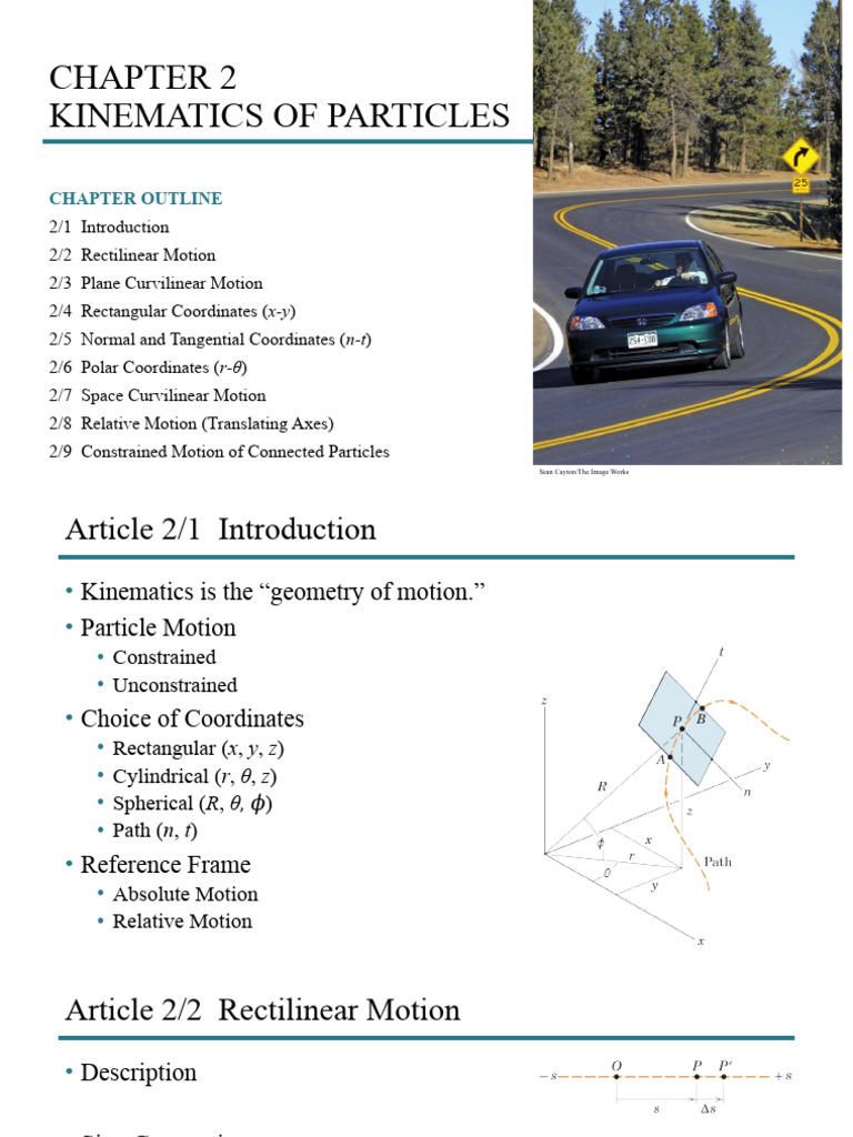 Kinematics of Particles Overview | PDF | Acceleration | Kinematics