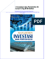 PDF of Manajemen Investasi Dan Portofolio DR Fachrurazi S Ag M M Editor Full Chapter Ebook