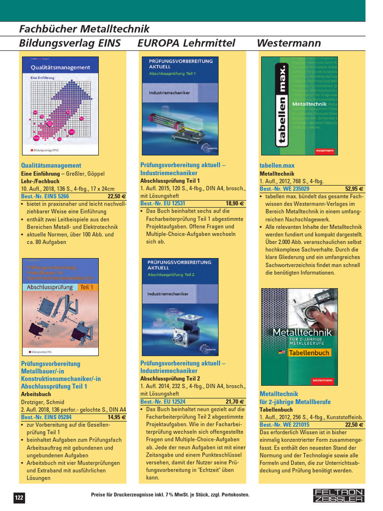H20 Fachbuecher Metalltechnik | PDF