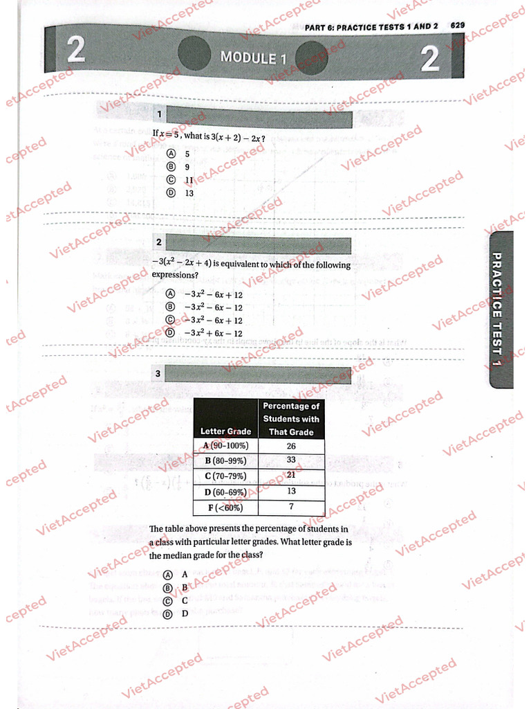 Barron Math Test 1 | PDF