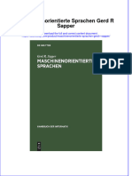Download pdf of Maschinenorientierte Sprachen Gerd R Sapper full chapter ebook 