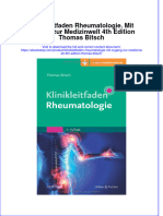 Full Download Klinikleitfaden Rheumatologie Mit Zugang Zur Medizinwelt 4Th Edition Thomas Bitsch Online Full Chapter PDF