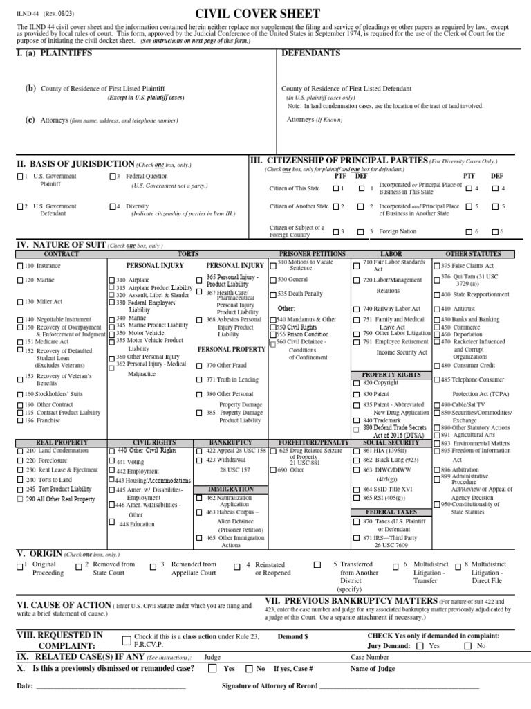 js44 05fill | PDF | Diversity Jurisdiction | Lawsuit