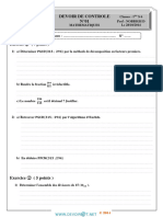 Devoir de Contrôle N°1 - Math - 1ère AS (2014-2015) MR NOBBIGH