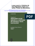 PDF of Memoires Pour Servir A L Histoire de France Sous Napoleon Tome 4 Le General Charles Tristan de Montholon Full Chapter Ebook