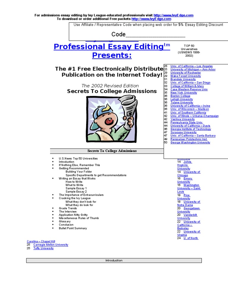 College Admissions Secrets Unveiled | PDF | Student Financial Aid In ...
