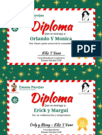 Diploma Taller Navideño Verde y Rojo