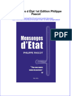 PDF of Mensonges D Etat 1St Edition Philippe Pascot Full Chapter Ebook