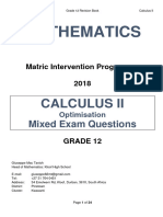 Calculus Optimisation Revision Booklet - 240519 - 175613
