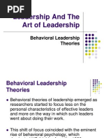 Behavioral Theories of Leadership