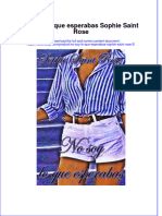 Download pdf of No Soy Lo Que Esperabas Sophie Saint Rose 2 full chapter ebook 