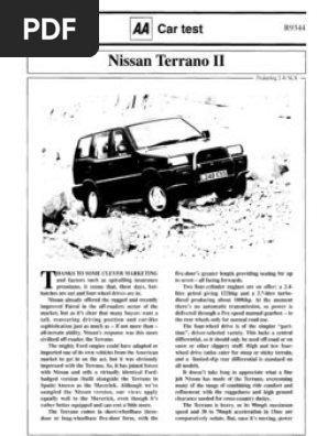 Nissan Terrano Ii 2.4i SLX R9344 | PDF