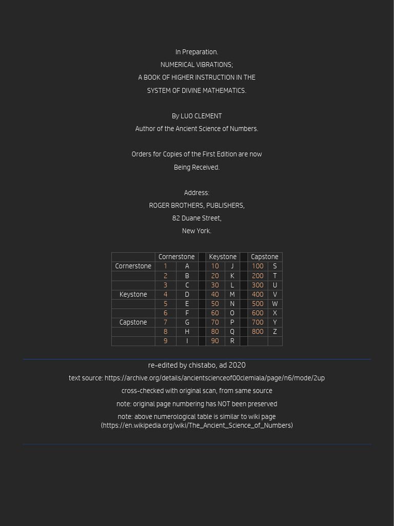 Omchi (Luo Clement) - The Ancient Science of Numbers | PDF | Mind | Thought