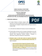 Pliego de Condiciones Contratación para Investigación Geografía Electoral 1