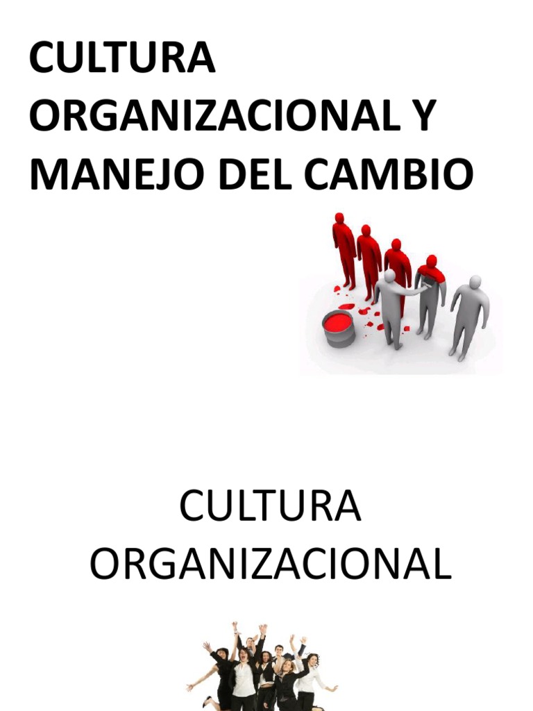 Cambio en la Cultura Organizacional | PDF | Cultura organizacional ...