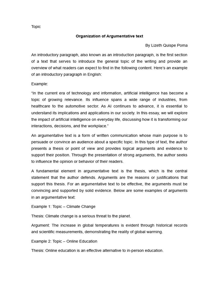 Error In Startend Argumentative Text