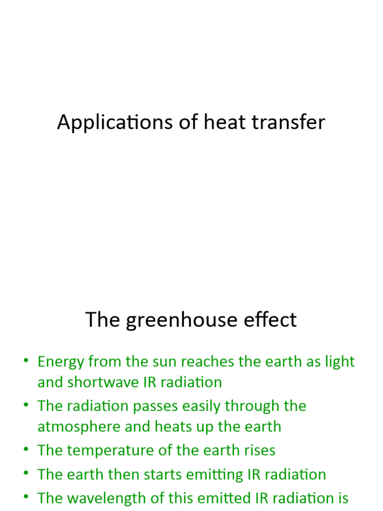 Engineering Applications Of Heat Transfer