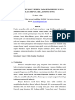 EKSISTENSI PRAKTIK MONEY POLITIC PADA SETIAP PEMILU DI DESA JURIT BARU