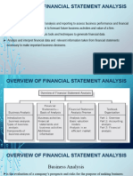 I. Overview of Financial Statement Analysis