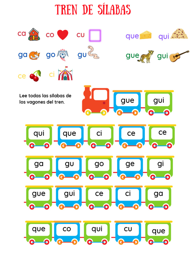 Lectura de sílabas c g q PDF