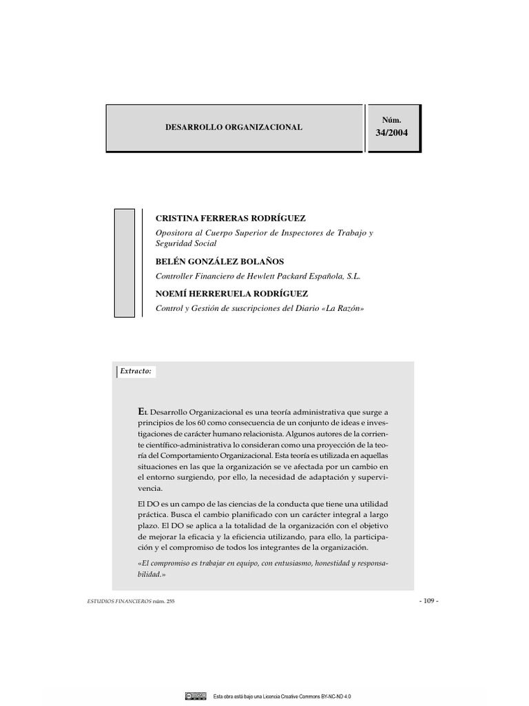 Fundamentos del Desarrollo Organizacional | PDF | Business | Planificación