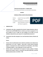 Agenda de La Comisión de Fiscalización Del Congreso para El 27 de Mayo Del 2024