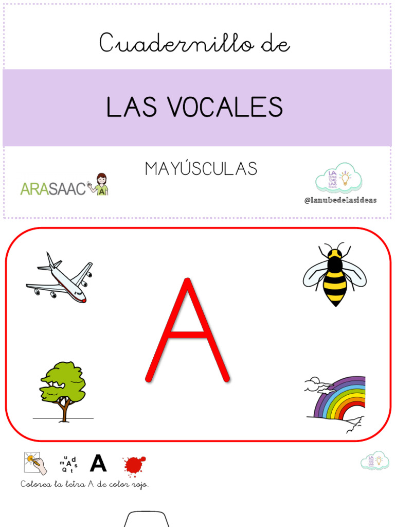 Cuadernillo de Vocales a Color | PDF | Licencia Creative Commons ...