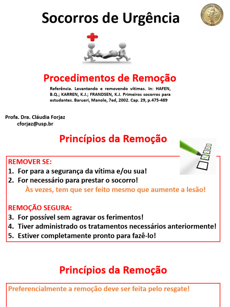Técnicas de Remoção em Primeiros Socorros | PDF