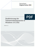 Deaktivierung Der Telemetriekomponente in Windows 10