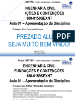 Aula 01 - Fundações e Contenções