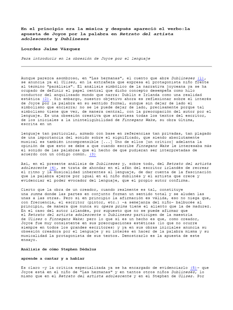 En el principio era la m sica y despu s apareci el verbo pdf james